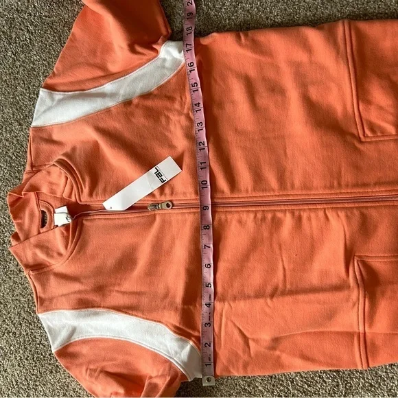 FAL by Jeffrey Grubb orange full zip jacket NWT L - Picture 5 of 7